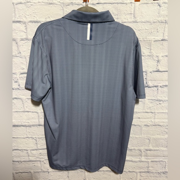 Men’s Rhoback Blue and White Checkered Polo, Size Medium - Picture 5 of 5
